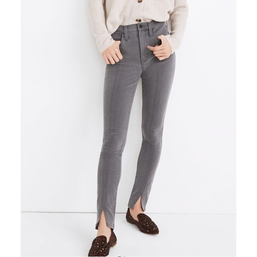 Madewell High-Rise Roadtripper Jeans in Carlin Wash: Slit-Front Edition sz 30T